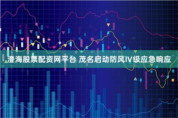 澄海股票配资网平台 茂名启动防风Ⅳ级应急响应